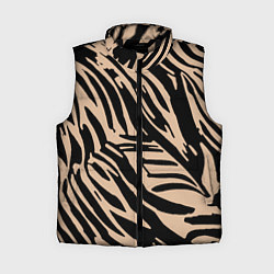 Женский жилет Чёрно-бежевый полосы