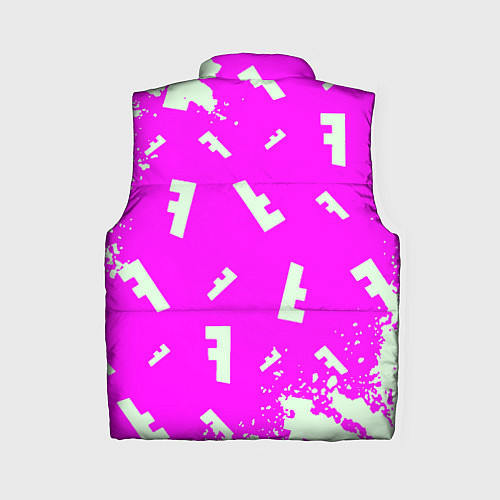 Женский жилет Fortnite pattern pink / 3D-Светло-серый – фото 2