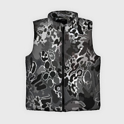 Женский жилет Чёрно-серый абстракция