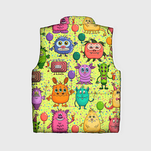 Женский жилет Цветные монстрики / 3D-Красный – фото 2