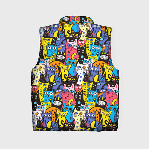 Женский жилет Креативные коты / 3D-Черный – фото 2