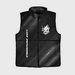 Женский жилет Cyberpunk 2077 metal game lines, цвет: 3D-черный
