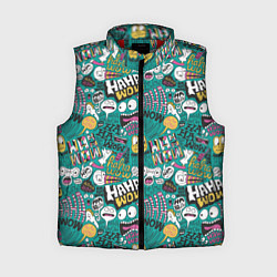 Женский жилет Ха-ха ничего себе - паттерн с рожицами