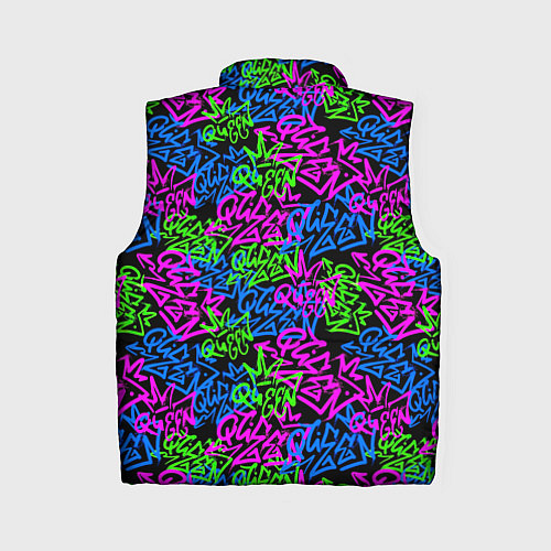 Женский жилет Королева граффити / 3D-Черный – фото 2
