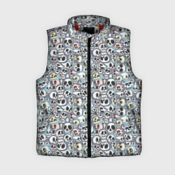 Женский жилет Черепа разной формы паттерны, цвет: 3D-красный