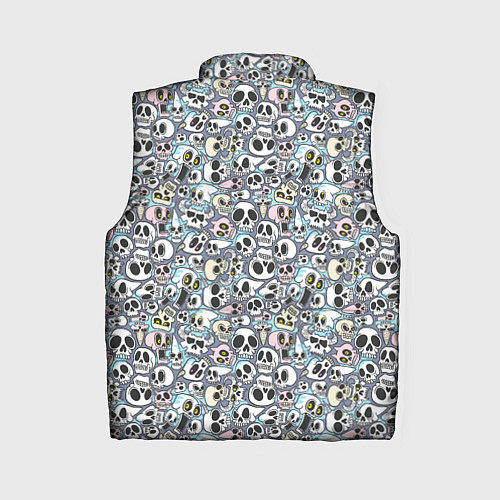 Женский жилет Черепа разной формы паттерны / 3D-Красный – фото 2