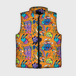 Женский жилет Мультяшные зверушки, цвет: 3D-светло-серый