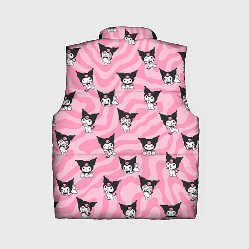 Женский жилет Розовый паттерн Куроми / 3D-Черный – фото 2