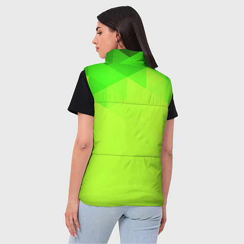 Женский жилет Кислотная геометрия лайм / 3D-Красный – фото 4