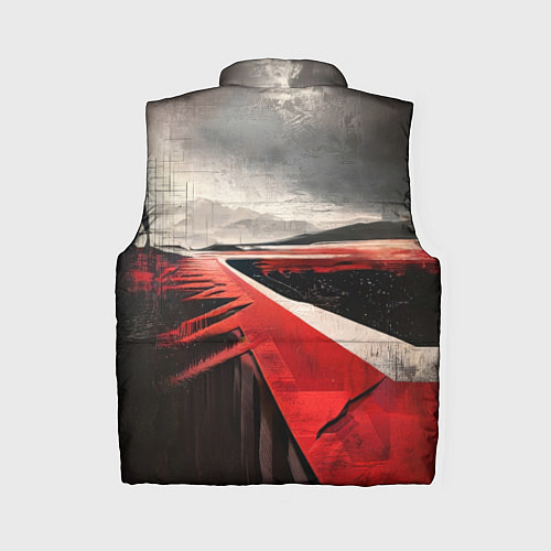 Женский жилет Футуристичный пейзаж в ретро стиле / 3D-Светло-серый – фото 2