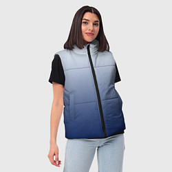 Женский жилет Бело синий градиент, цвет: 3D-красный — фото 2