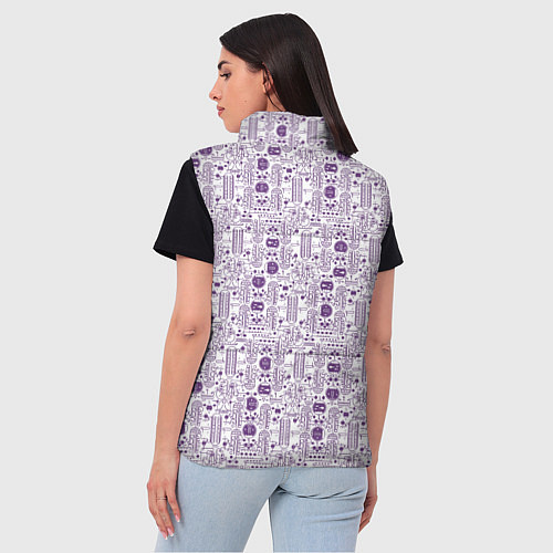 Женский жилет Узоры и лица / 3D-Красный – фото 4