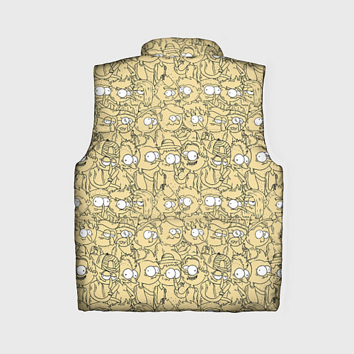 Женский жилет Дудл человечки носатые - паттерн / 3D-Красный – фото 2