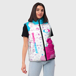 Женский жилет SsangYong neon gradient style вертикально, цвет: 3D-черный — фото 2