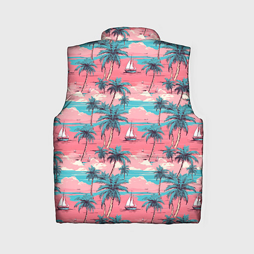 Женский жилет Летний закат на море паттерн-текстура / 3D-Черный – фото 2