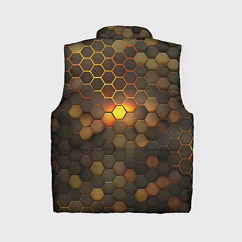 Женский жилет Светящиеся коричневый соты - тепловая энергия / 3D-Светло-серый – фото 2