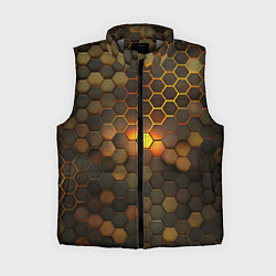 Женский жилет Светящиеся коричневый соты - тепловая энергия