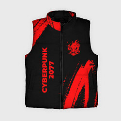 Женский жилет Cyberpunk 2077 - red gradient вертикально
