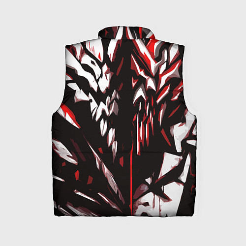Женский жилет White and red abstraction on a black background / 3D-Черный – фото 2