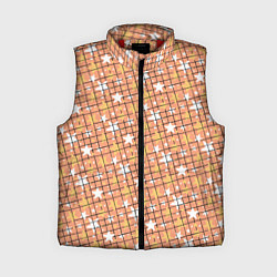 Женский жилет Звёзды в клеточку, цвет: 3D-красный