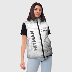 Женский жилет Hitman - white gradient вертикально, цвет: 3D-черный — фото 2