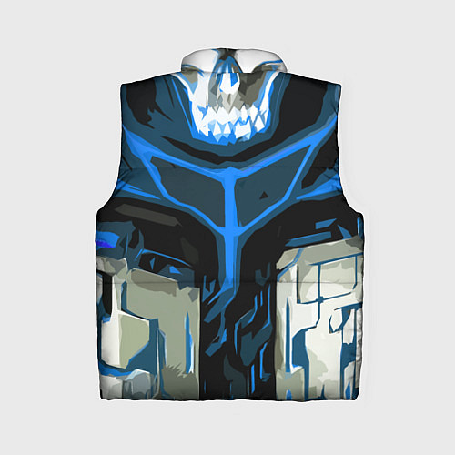 Женский жилет Blue stripes on a black and white background / 3D-Черный – фото 2