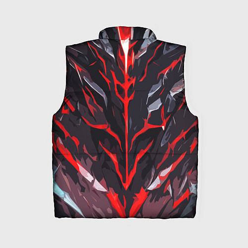 Женский жилет Красные адские полосы на чёрном фоне / 3D-Черный – фото 2