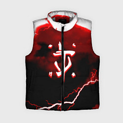 Женский жилет Doom storm logo, цвет: 3D-светло-серый