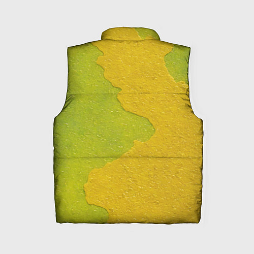 Женский жилет Желтое пятно на зеленой стене / 3D-Светло-серый – фото 2