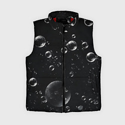 Женский жилет Пузыри на черном фоне