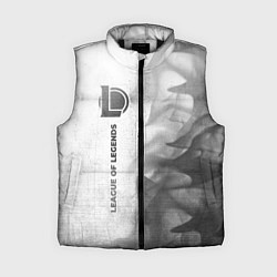 Женский жилет League of Legends - white gradient по-вертикали, цвет: 3D-черный