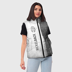 Женский жилет Nickelback - white gradient по-вертикали, цвет: 3D-черный — фото 2