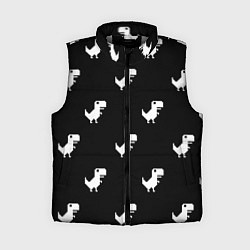 Женский жилет С пиксельными силуэтами 8 бит динозавриков