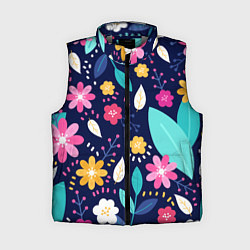 Женский жилет Абстракция цветочный фон