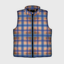 Женский жилет Клетка в клетку, цвет: 3D-черный