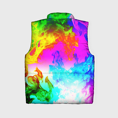 Женский жилет Неоново кислотный огонь / 3D-Черный – фото 2