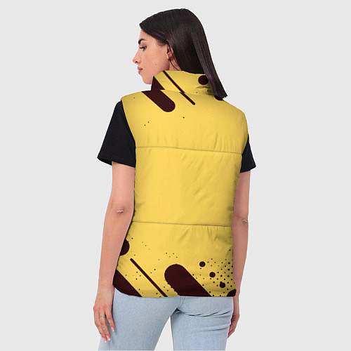 Женский жилет Герб РФ текстура ретро / 3D-Красный – фото 4