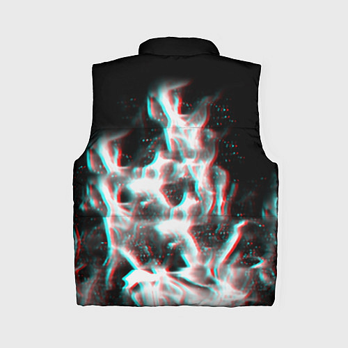 Женский жилет Огонь глитч текстура / 3D-Светло-серый – фото 2