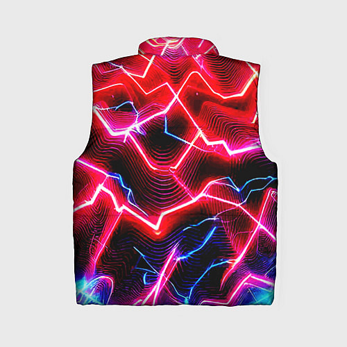 Женский жилет Неоновые космические разряды - нейроарт / 3D-Красный – фото 2