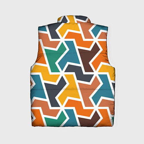 Женский жилет Геометрический узор разноцветный / 3D-Черный – фото 2