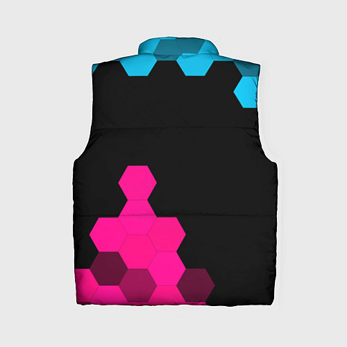 Женский жилет Deadlock - neon gradient вертикально / 3D-Черный – фото 2