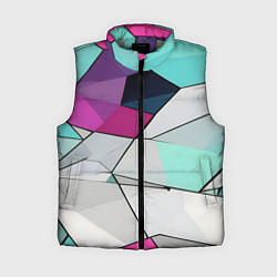 Женский жилет Яркая геометрическая абстракция, цвет: 3D-светло-серый