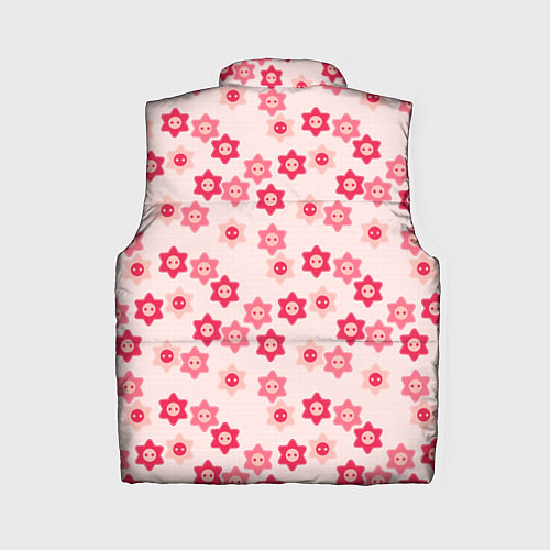 Женский жилет Паттерн с розовыми цветочными пуговицами / 3D-Красный – фото 2
