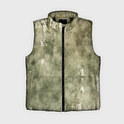 Женский жилет Текстура гранж хаки, цвет: 3D-черный