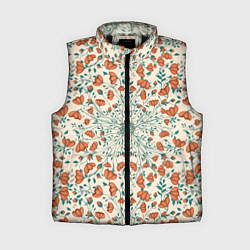 Женский жилет Цветочный узор калейдоскоп