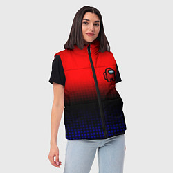 Женский жилет Among us geometry gradient, цвет: 3D-светло-серый — фото 2