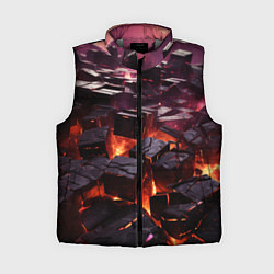 Женский жилет Черные абстрактные квадратные камни в лаве