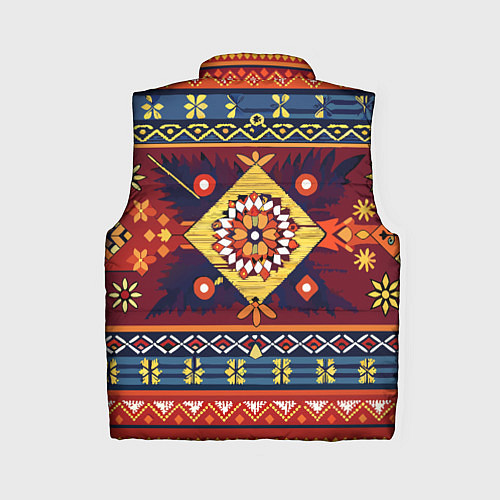Женский жилет Стиль советского ковра узоры и орнамент / 3D-Светло-серый – фото 2