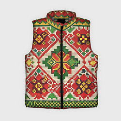 Женский жилет Классические русские узоры и орнамент, цвет: 3D-светло-серый