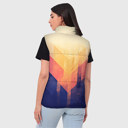 Женский жилет Abstract art - geometric shapes / 3D-Красный – фото 4